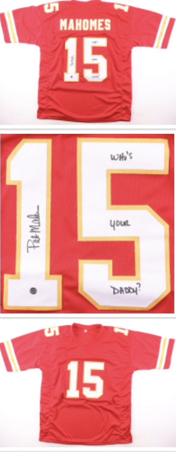 Mahomes Signed Jersey Extremely Rare