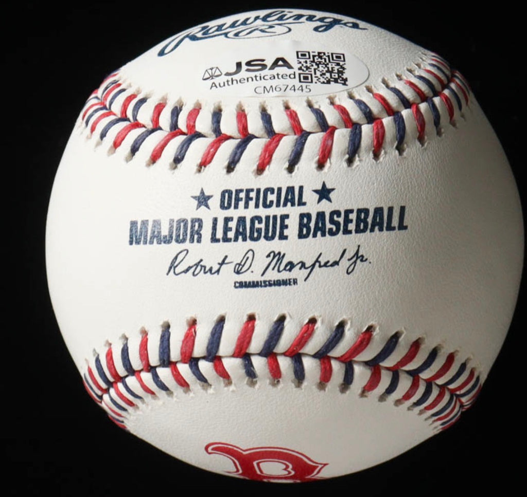 Jim Rice Signed OML Red Sox Logo Baseball Inscribed "HOF 2009" & "75-89" (JSA)